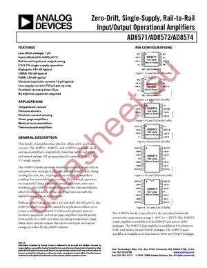 AD8572ARU-REEL datasheet  